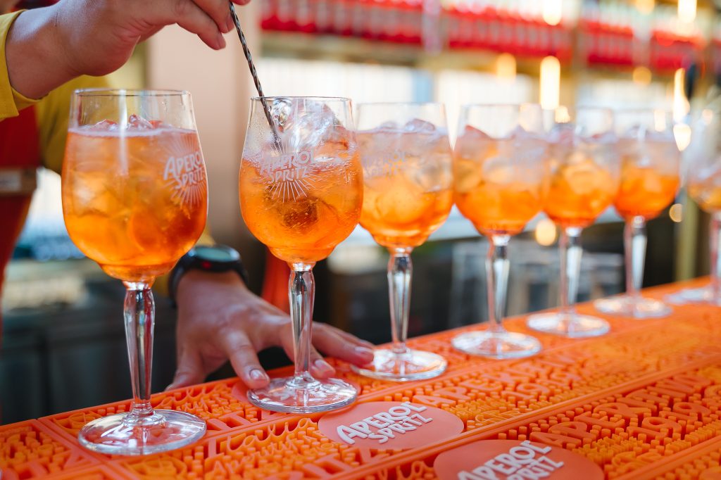Professional bartender serving signature cocktail at luxury event in Phuket